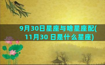 9月30日星座与啥星座配(11月30 日是什么星座)